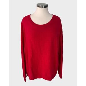 Talbots Womens XL Red Top 100% Cotton